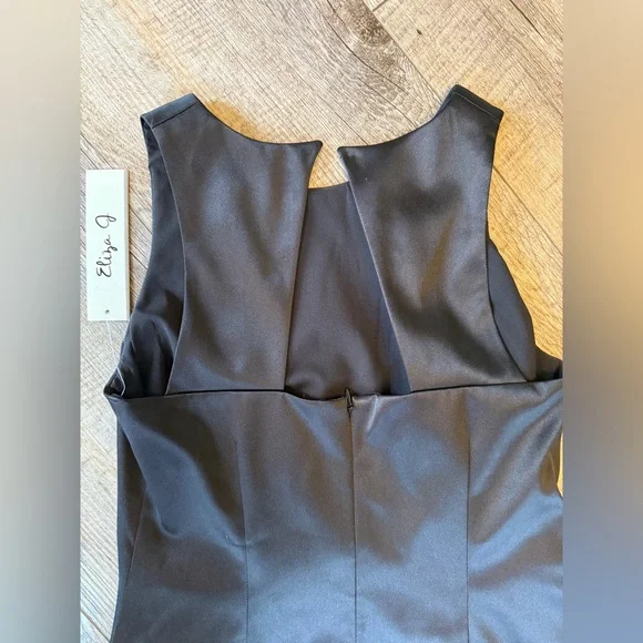 Eliza J Black Midi Dress with Embellished Waist - Picture 7 of 9